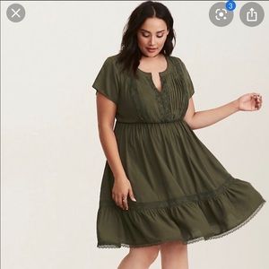 Torrid Green Boho Dress
